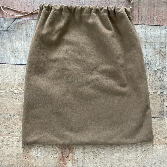 Gucci Princy Hobo Purse Brown Leather Trim with Dust Bag AUTHENTIC - Picture 9 of 11